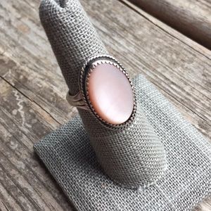 Vintage Sterling Abolone Ring